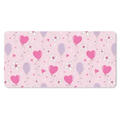 Produktbild von MuchoWow® Schreibtischunterlage Ballon - Muster - Rosa 80x40 cm - XXL Mauspad - Gaming Mauspad