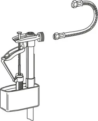Produktbild von MEPA Füllventil-Set UPSK + Panzerschlauch, mit Füllventilhalter robust/langlebig