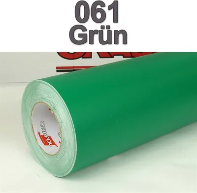 Produktbild von (6,95€/m²) Oracal® Möbelfolie 061 Grün Matt 31,5 cm Breite Laufmeterware selbstklebende Folie Plotterfolie Klebe Folie Oracal 631 matte Küchenfolie