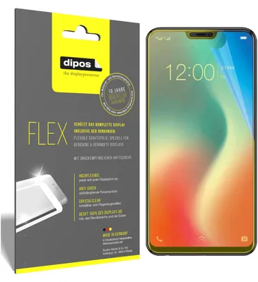 Produktbild von 3x Vivo V9 Pro Schutzfolie Folie, 100% Displayabdeckung, dipos Flex