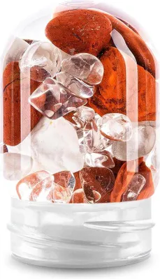 Produktbild von Fitness GemPod - Edelsteinmodule für Flaschen und Karaffen - roter Jaspis Magnesit Bergkristal
