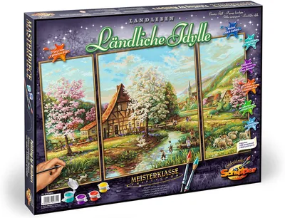 Produktbild von Noris Spiele Malen nach Zahlen - Ländliche Idylle (Triptychon); 609260664