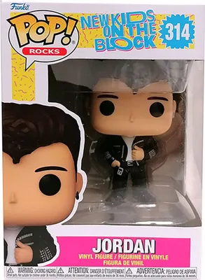 A Funko Pop! vinyl figure of Jordan from New Kids on the Block in its original packaging.