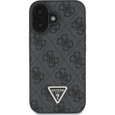 Produktbild von Guess, Hülle für Apple iPhone 16 Edition 4G Strass Dreieck Metall, Schwarz