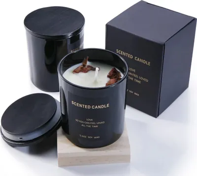 Produktbild von Soja Duftkerze Schwarz mit Pfingstrose & Jasmin KP30487