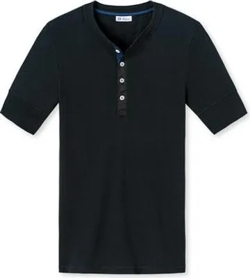 Produktbild von Schiesser Herren Henley 1/2 - Karl-Heinz Gr. 7  schwarz