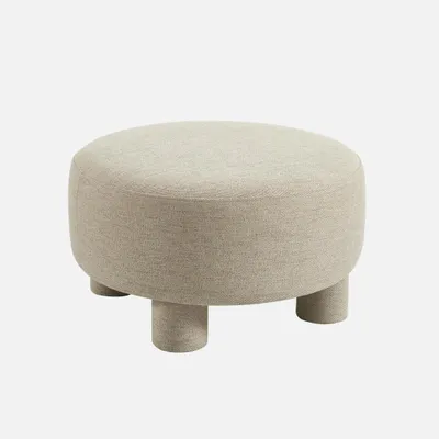 Produktbild von sweeek - Hocker, Fußhocker für das Sofa Zenio mit Stoffbezug - Beige