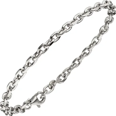 Produktbild von Ankerarmband 925 Sterling Silber diamantiert 21 cm Armband Silberarmband