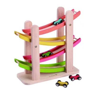 Image de Circuit de voitures, 4 voitures incluses, Matériau : hêtre