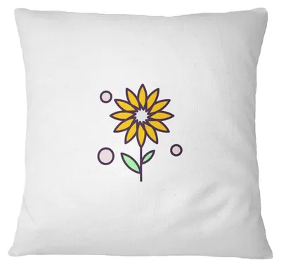 Kissenhülle 45x45 cm, Weiß, Polyester, mit Reißverschluss