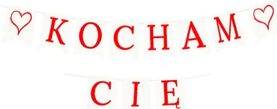 Image de Je t'aime bannière rouge 1 set