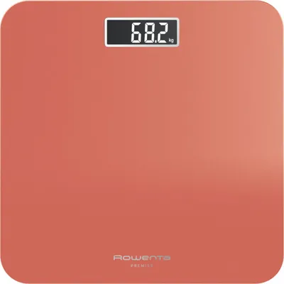 Produktbild von Rowenta Premiss BS1803V0, Elektronische Personenwaage, 160 kg, 100 g, Orange, kg, lb, ST, Quadratisch