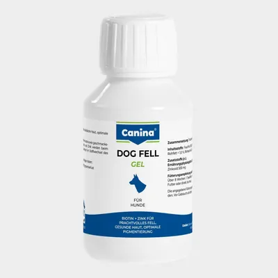 Produktbild von Canina Dog Fellgel, Hund, Flüssigkeit, Haut & Haarkleid, Universal, Vitamin H (Biotin), 100 ml