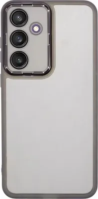 Productafbeelding van Hoesje voor Samsung Galaxy S24 FE - Phonesta Translucia, semi-transparante achterkant met bescherming voor de camera - Transparant/Zwart