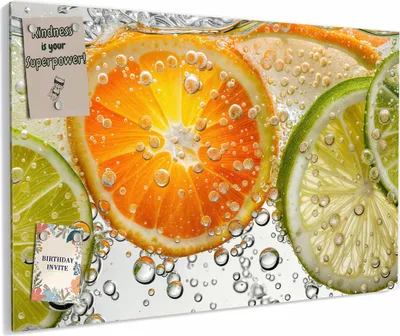 Produktbild von Magnettafel 60x40cm magnetisch & beschreibbar Metall-Board - Frucht Spritzer