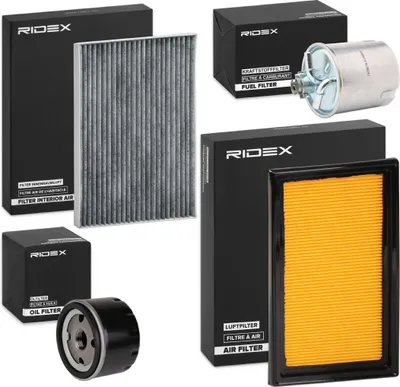 Produktbild von RIDEX Filterset Inspektionspaket Filtersatz für NISSAN Qashqai / Qashqai +2 I (J10, NJ10)