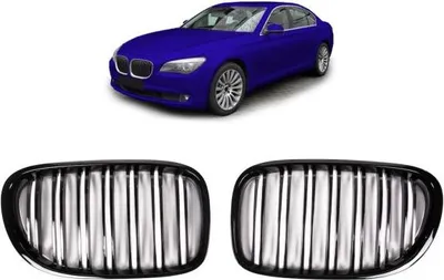 Obrázok produktu pre Mriežka chladiča s dvojitým priečnikom, čierna lesklá, Performance, vhodná pre BMW radu 7 F01 F02 (2008–2015)