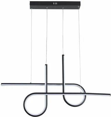 Obrázok produktu pre Závesná LED lampa Barrel, čierna, 32 W, odtiene bielej, 2560 lm, kov, rozmery: 120 x 80 x 8 cm, IP20, Reality