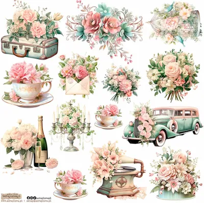 Produktbild von AUFKLEBER - ScrapLove -  Wedding Pastel 2 - Hochzeit Pastell 2