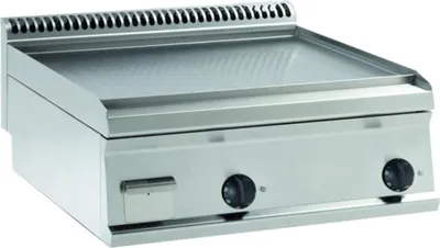 Image de Plaque de cuisson à gaz KBS, lisse, chromée dur, finition brossée mate, 2 zones de chauffe, modèle de table