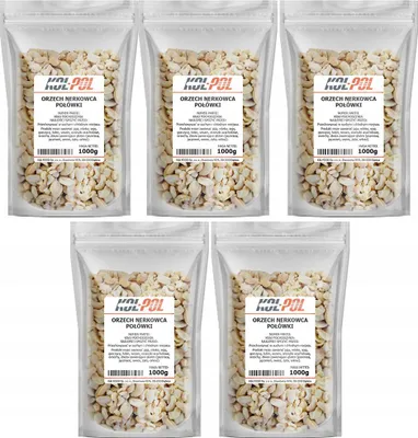 Zdjęcie produktu dla ORZECHY NERKOWCA 5kg Połówki nerkowce naturalne wysoka jakość Kol-Pol