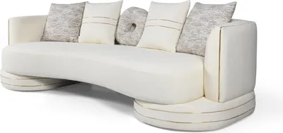 Immagine prodotto di Divano di design Divano imbottito a tre posti Divano lounge Divano imbottito 265 cm Beige