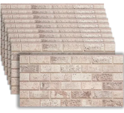 Produktbild von tectake® 3D Wandpaneele, Steinoptik, Styropor, Wandverkleidung, Schall Wärmedämmung, 10er Set, 100x50cm, 2cm, in taubegrau