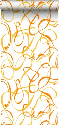 Immagine prodotto di Sanders & Sanders carta da parati disegno astratto bianco, giallo e arancione 50 x 900 cm