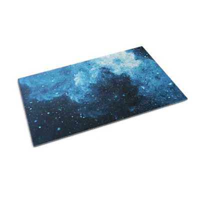 Obrázek produktu pro Rohožka před dveře - Podložka na zachytávání nečistot- Protiskluzová vnitřní venkovní rohožka - 60x40 cm - Modrá abstrakce
