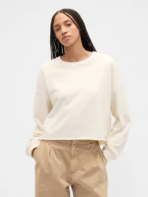 Produktbild von GAP Oversize Crop Sweatshirt, schweres Material L