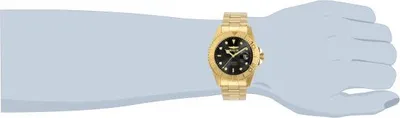 Produktbild von Invicta Pro Diver 29946 Herrenuhr - Quarzwerk - Edelstahl mit schwarzem Zifferblatt - 43 mm