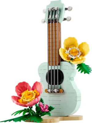 Produktbild von LEGO Creator 3in1 Tropische Ukulele, Strand-Spielzeug mit 3 Modellen und Blumen, Instrument, Surfbrett oder Delfin, Kinderzimmer-Deko, Geschenk für 8-jährige Mädchen und Jungen 31156
