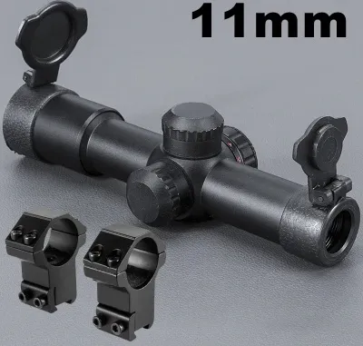 Zdjęcie produktu dla Celownik taktyczny, precyzyjna technologia soczewek, czerwone podświetlenie, 11 mm
