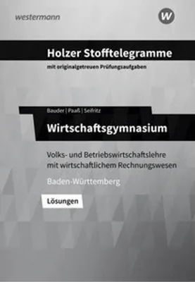Produktbild von Holzer Stofftelegramme Baden-Württemberg - Wirtschaftsgymnasium
