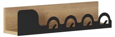 Produktbild von Dmora Wandgarderobe Jarnsaxa Braun 5 Haken