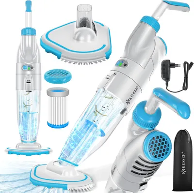 Produktbild von KESSER® Poolsauger mit Akku | elektrisch Pool Bodensauger Handsauger | Poolreiniger mit Filter & 2-Geschwindigkeits-System | Handsauger Reinigungsset kabellos, Inkl. Abdeckung