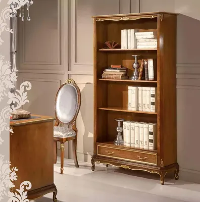 Immagine prodotto di Libreria per il soggiorno Mobili classici marroni Scaffali in legno
