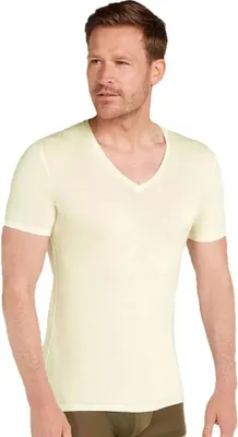 Image de Icebreaker Merino 150 Anatomica V baselayer à manches courtes Jaune XS Hommes Jaune XS