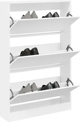Produktbild von Schuhschrank Weiß 80x21x125,5 cm Holzwerkstoff