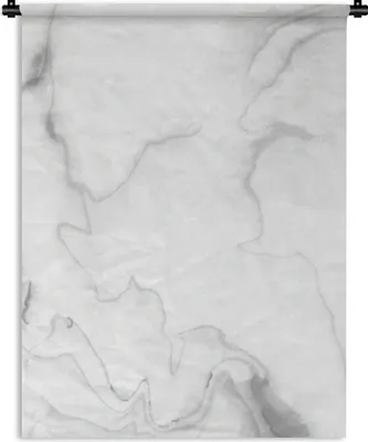 Produktbild von MuchoWow® Wandteppich Wandbehang Marmor - Grau - Weiß - Abstrakt - Marmoroptik 90x120 cm Tapisserie Dekoration Wandtuch - Wanddeko