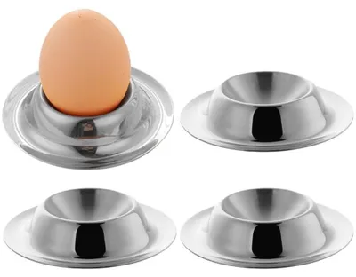 Immagine prodotto di Set di 4 coppette in acciaio inossidabile per uova sode
