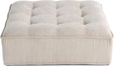 Image de Lisa Design Marisol - pouf modulable - velours texturé , Beige