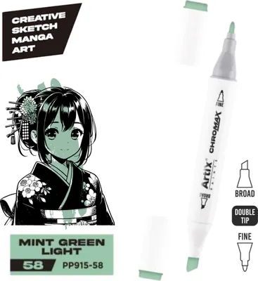 Produktbild von Doppelseitiger Kreativmarker Artix PP915-58 MINT GREEN LIGHT