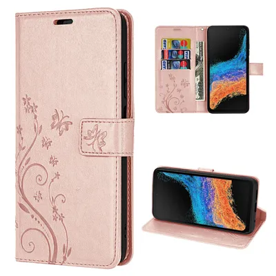 Produktbild von Hülle für Samsung Xcover 6 Pro Handyhülle Handy Tasche Flip Wallet Case Etui Rosegold