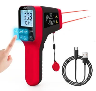 Produktbild von Infurider YF -1600 Infrarot -Thermometer, präzises digitales Lasertemperaturmessgerät von -58 ℉  2912 ℉ Verhältnis 30: 1 Schnelle Reaktionszeit 0,25s