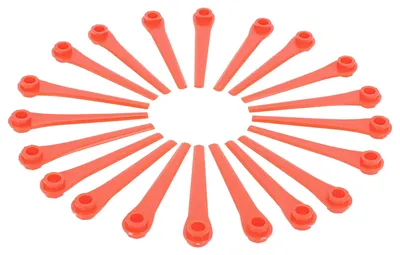 Produktbild von vhbw 20x Ersatz-Messer Ersatz für Gardena RotorCut 5368-20 für Rasentrimmer - Ersatzklinge Rot, Kunststoff
