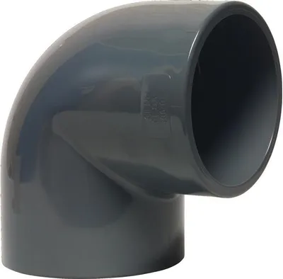 Obrázok produktu pre Koleno Mega 90° PVC-U 50 mm s lepiacou zásuvkou 16 bar, sivé