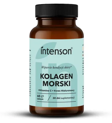 Productafbeelding van Intenson Collageen, met mariene ingrediënten + Hyaluronzuur + Vitamine C, 60 tabletten