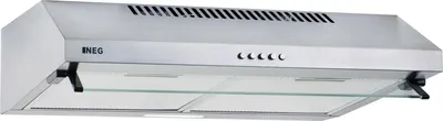 Produktbild von NEG Unterbau Dunstabzugshaube NEG15-AT  60cm, Abluft und Umluft, LED, 195 m³/h, Single-Motor Farbe: silber