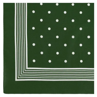 Produktbild von modAS Uni Vierecktuch ca. 70 x 70 cm bedruckt oder uni - Tuch als modisches Accessoires in Grün mit Punkte